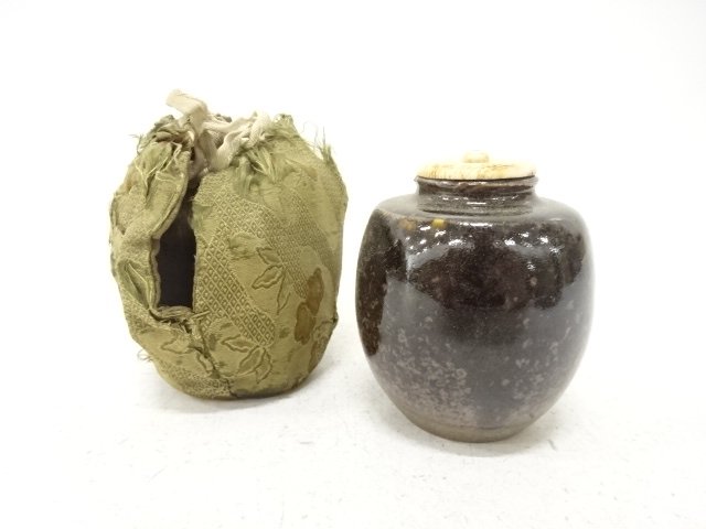 古瀬戸釉　肩衝茶入